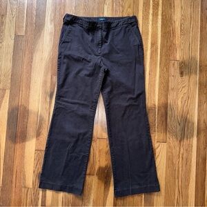 Talbots Heritage Women's Size 12 Brown Straight Leg Pants Flat Front Stretch